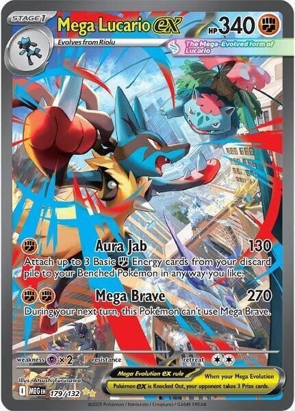 thẻ bài pokemon tcg Mega Lucario ex 179 132&nbsp;Special Illustration Rare
