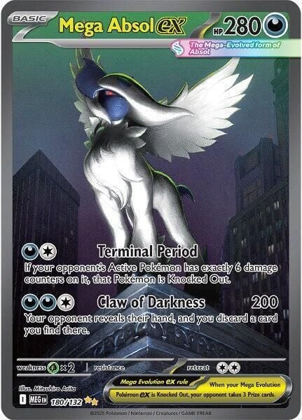 thẻ bài pokemon tcg Mega Absol ex 180 132&nbsp;Special Illustration Rare
