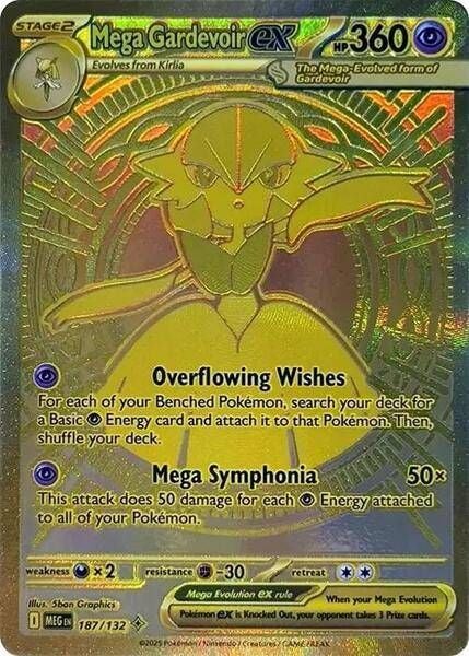 thẻ bài pokemon tcg Mega Gardevoir ex 187 132&nbsp;Mega Hyper Rare