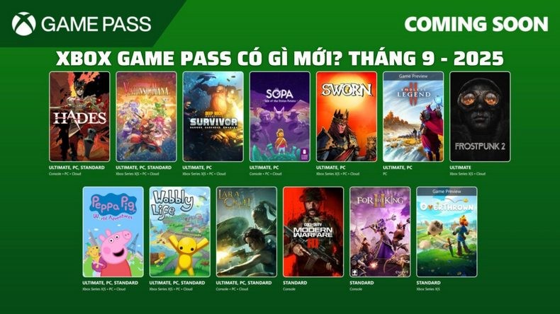 [Cập nhật] Xbox Game Pass nửa cuối tháng 9 2025 có gì?
