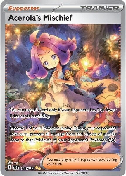 thẻ bài pokemon tcg Acerola's Mischief 183 132&nbsp;Special Illustration Rare