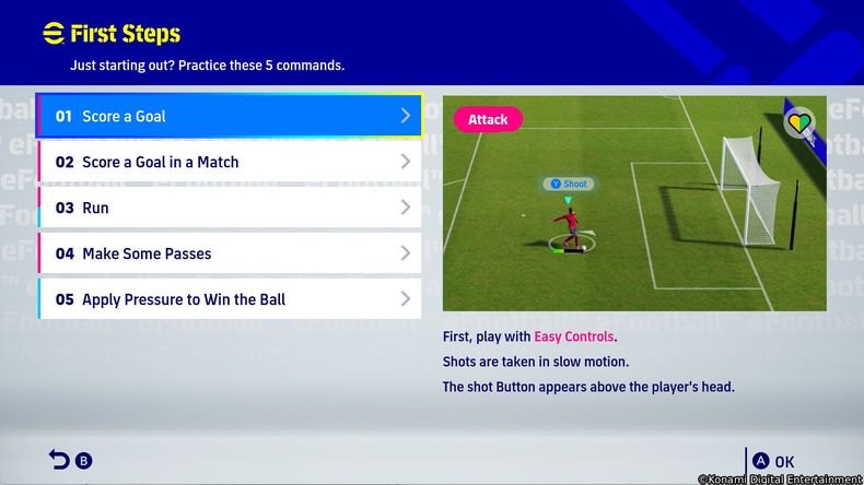 hướng dẫn chơi game eFootball Kick-Off nintendo switch 2 PES