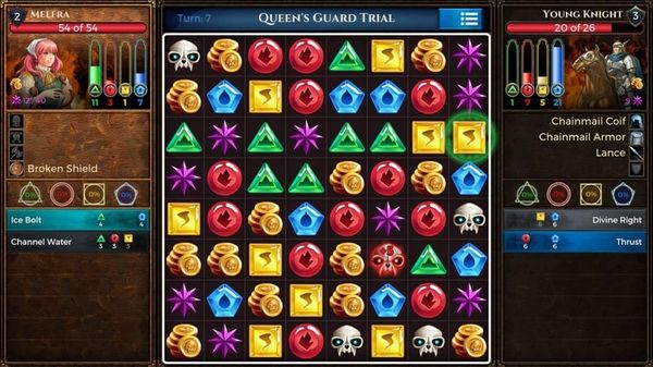 nhập vai, hành động, ma thuật kết hợp với lối chơi match-3 kinh điển