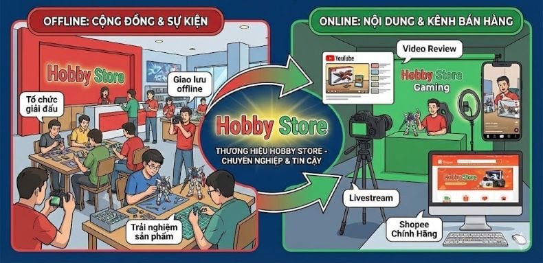 xây dựng hobby store mua sỉ shopee tiktok