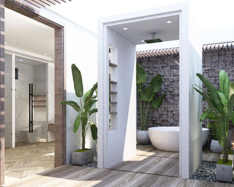thiết kế phòng tắm khách sạn