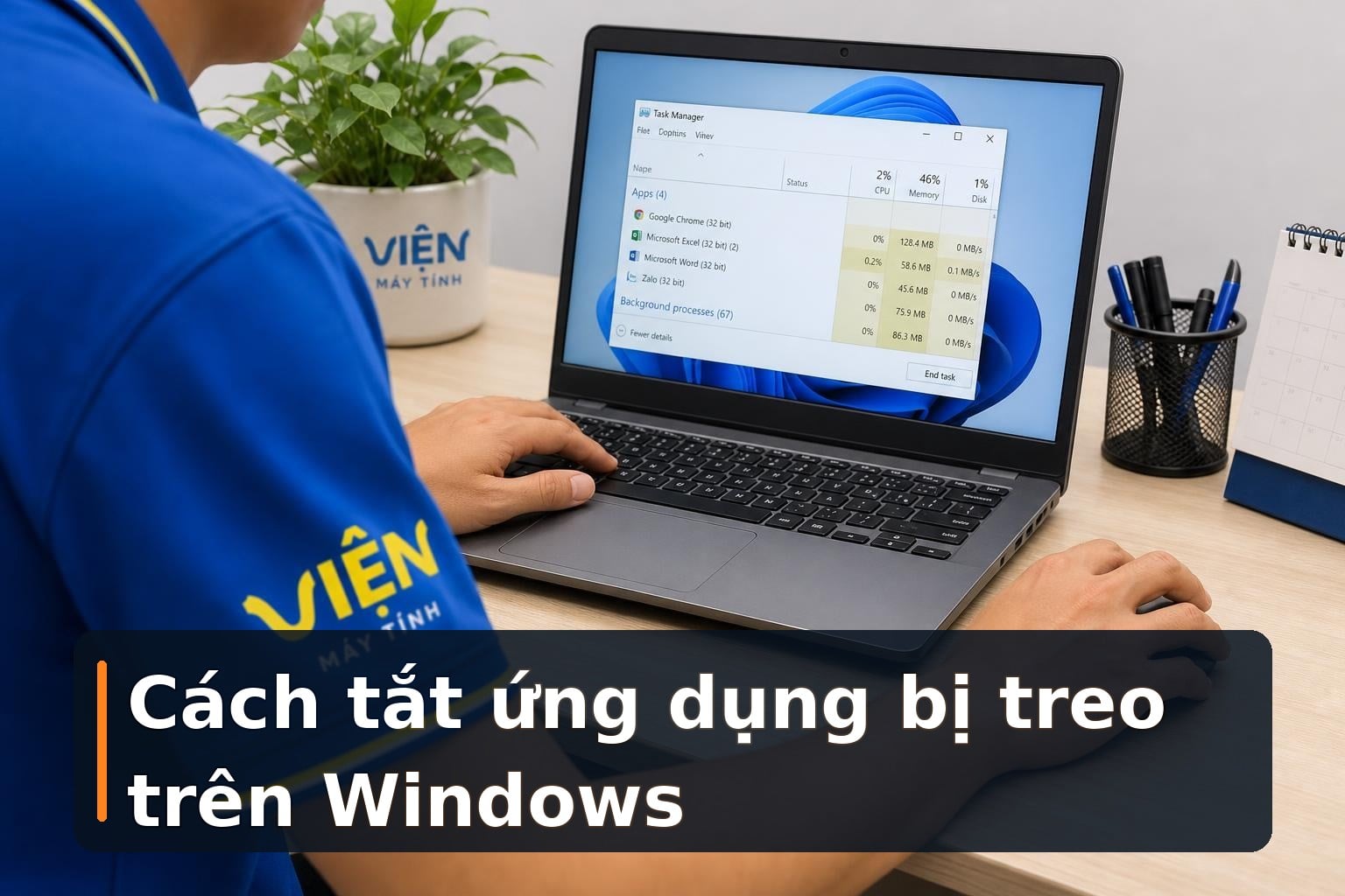 Cách tắt ứng dụng bị treo trên máy tính Windows