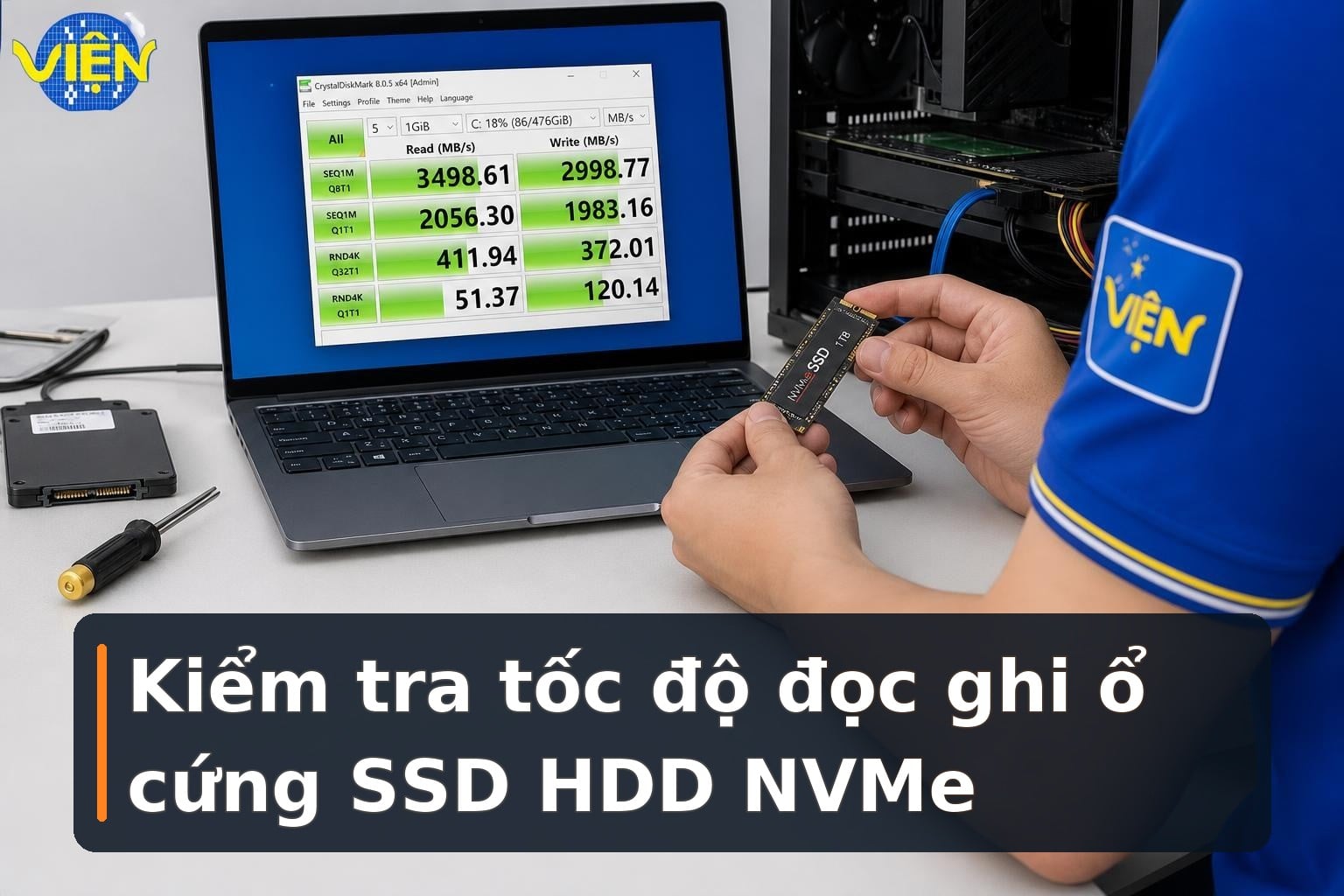 CrystalDiskMark: Cách tải và kiểm tra tốc độ ổ cứng
