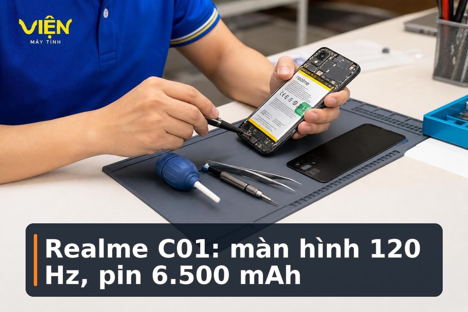 Realme C01 tại Việt Nam: Màn hình 120 Hz, pin 6.500 mAh