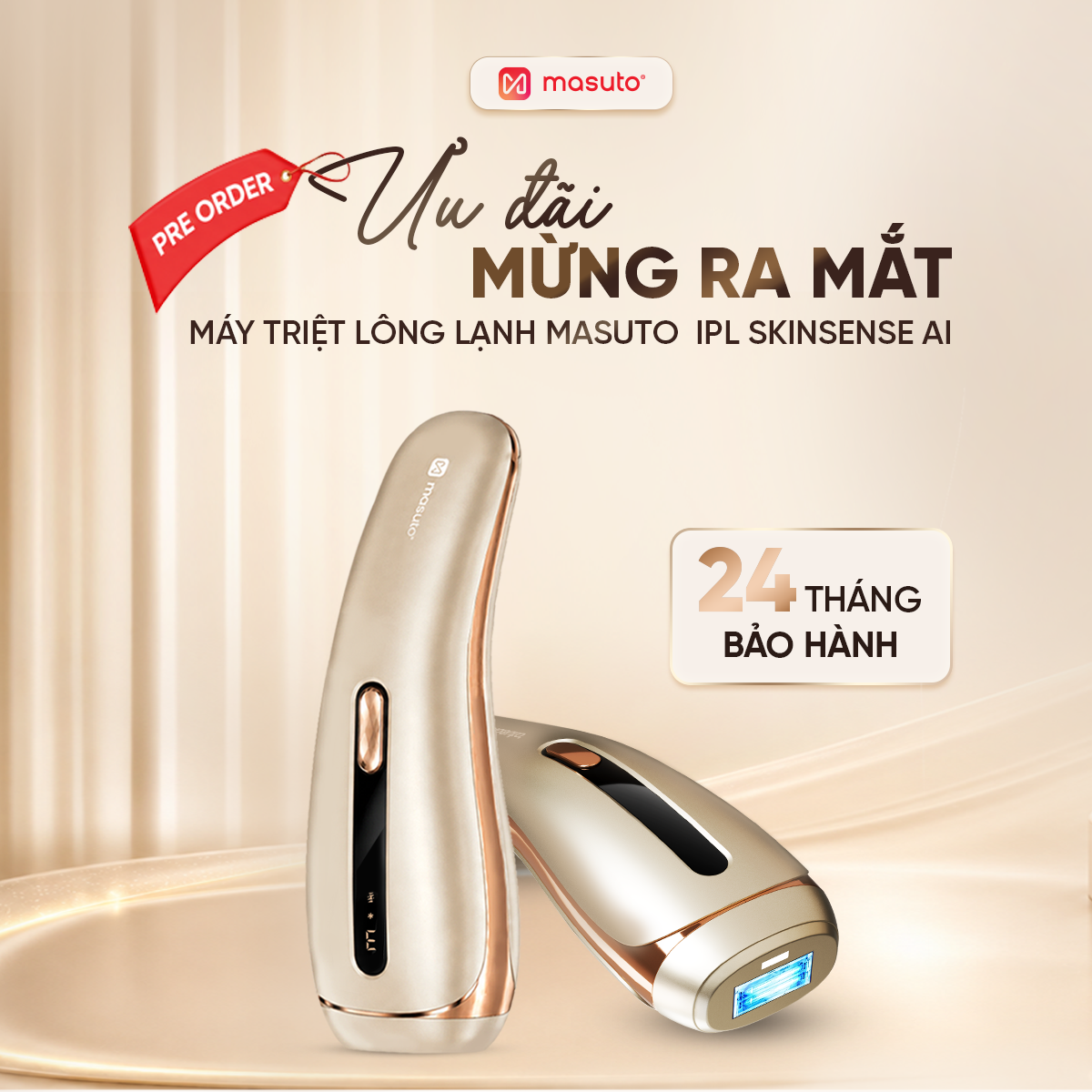 Mừng Ra Mắt Siêu Phẩm: Sở Hữu Máy Triệt Lông Masuto – Quét Mã Nhận Voucher Đến 25%
