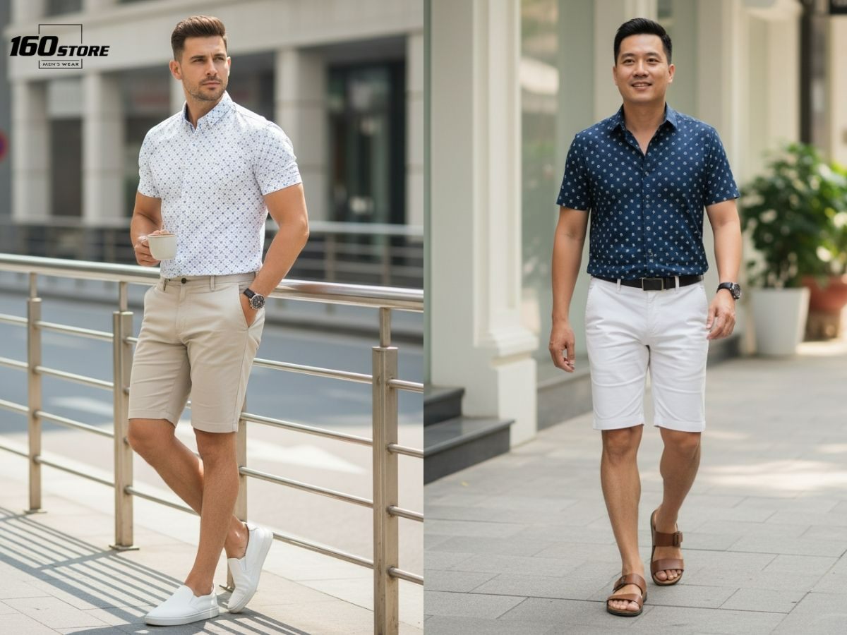 Áo sơ mi họa tiết nhỏ cho những ngày hè