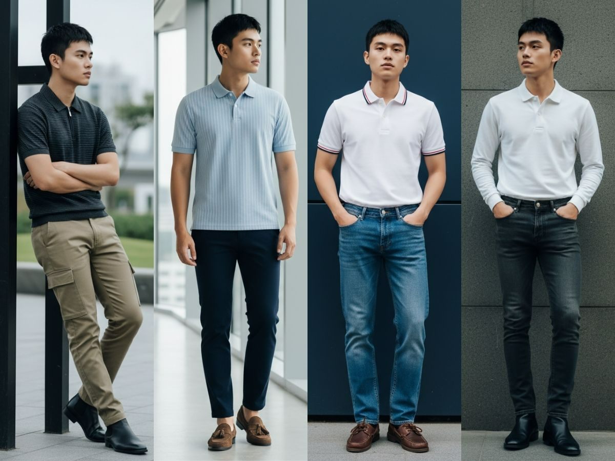 Áo polo là items dễ phối trong nhiều hoàn cảnh