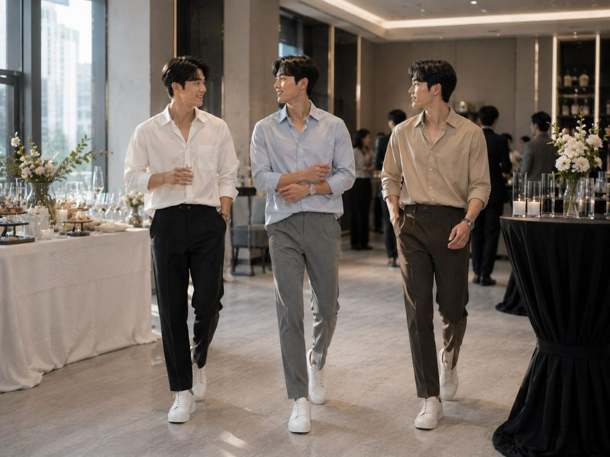 Sơ mi loose nhẹ cùng sneaker trắng, hợp casual party thoải mái
