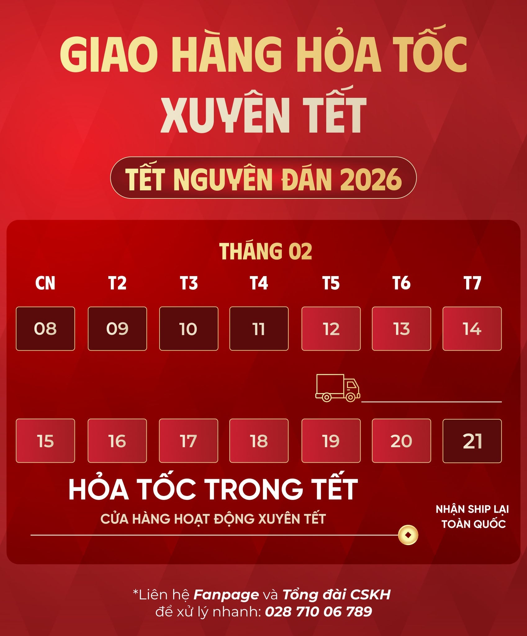 Giao hàng hỏa tốc xuyên Tết