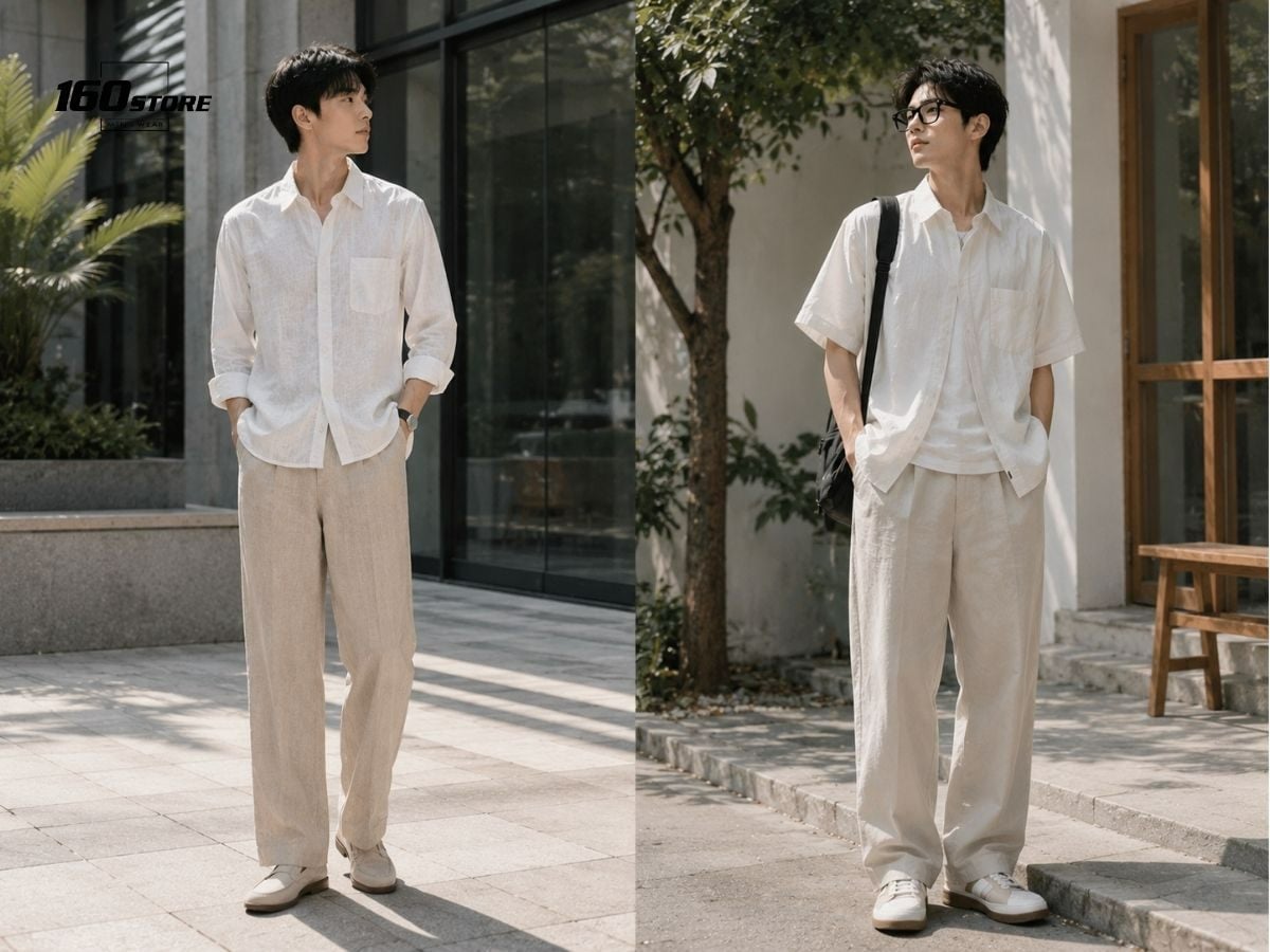 Áo sơ mi linen thoáng mát trẻ trung