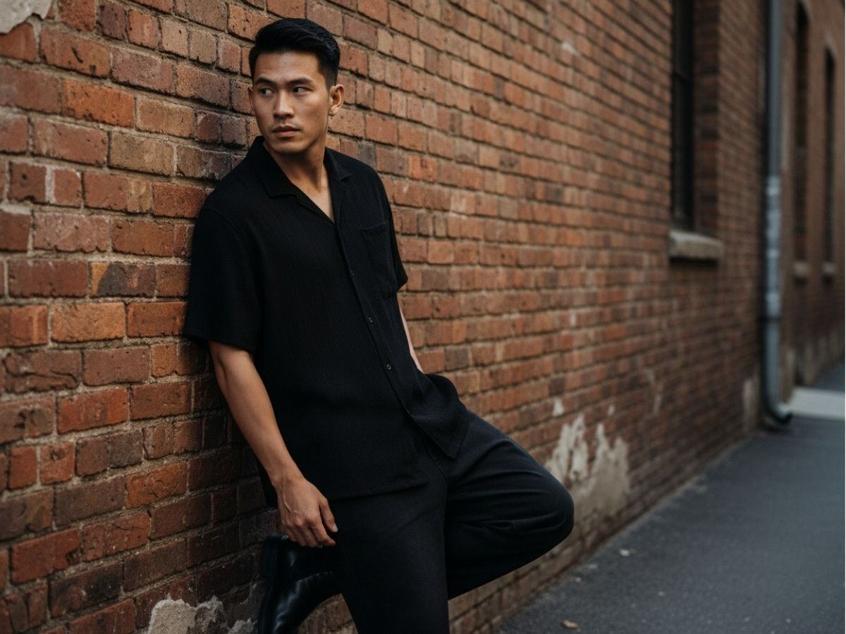 Áo Sơ Mi Nam Tay Ngắn ICONDENIM Crinkle Crest Shirt