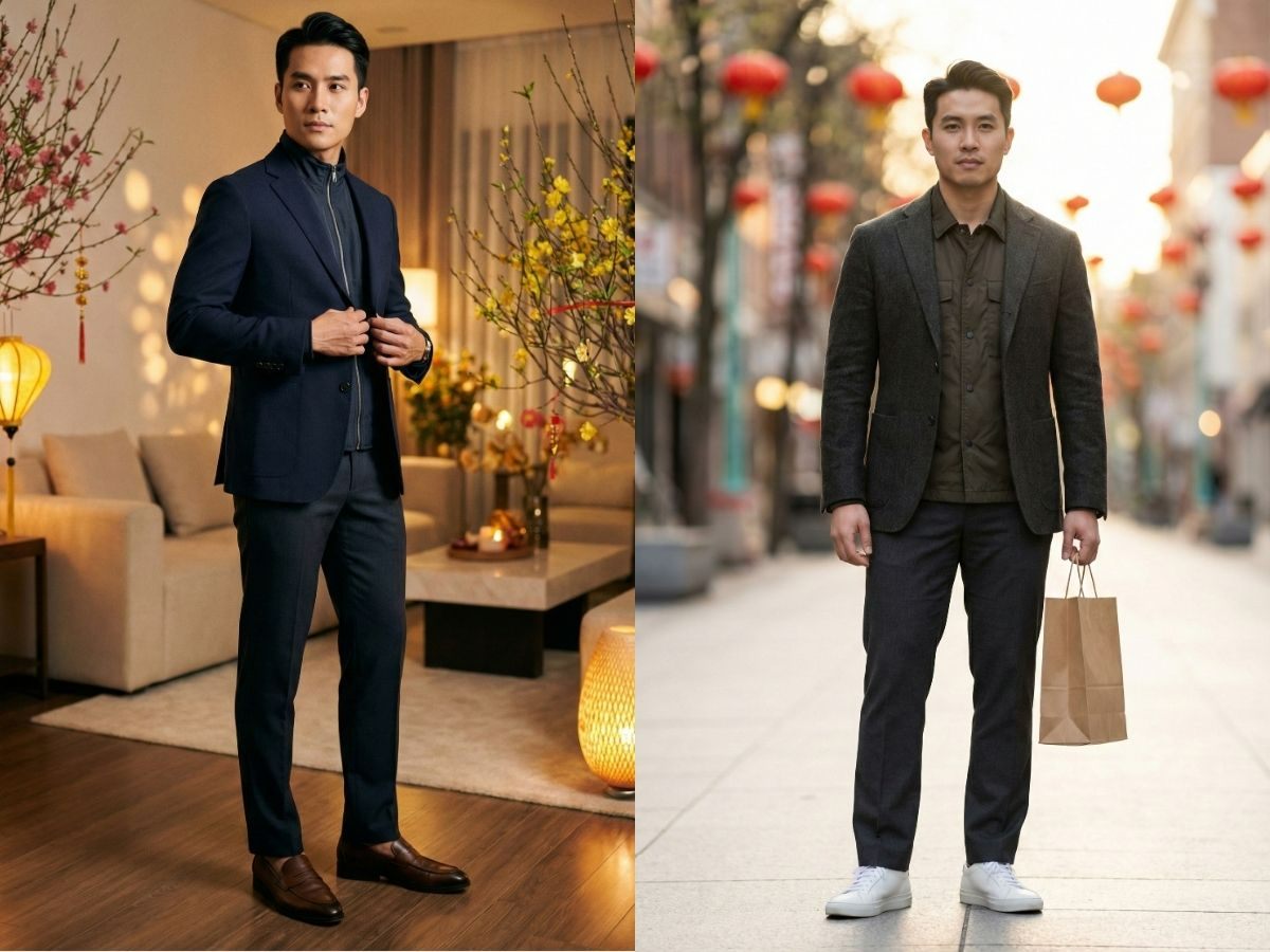 Blazer cùng áo khoác nhẹ bên trong