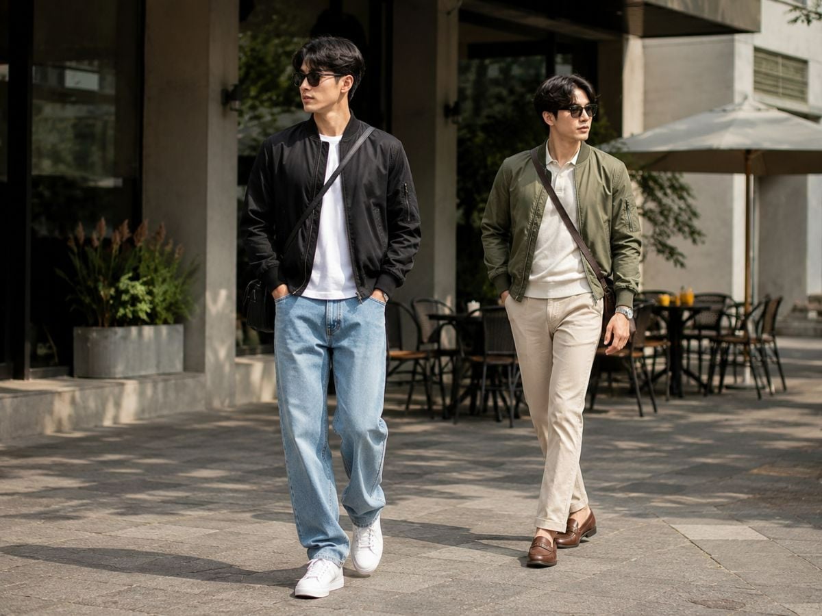 Áo bomber nam gọn dáng, năng động