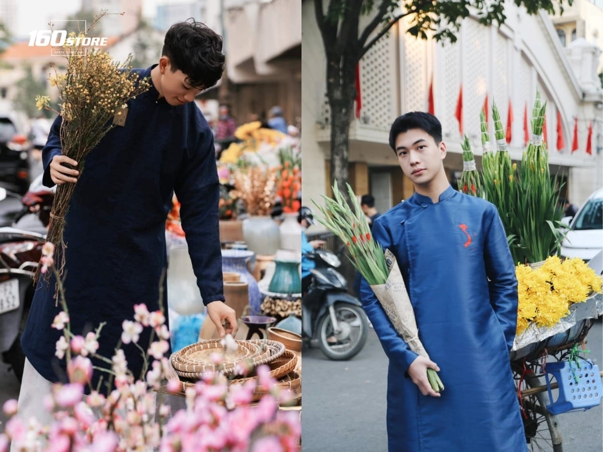 Tạo dáng chụp ảnh lựa hoa ở phố