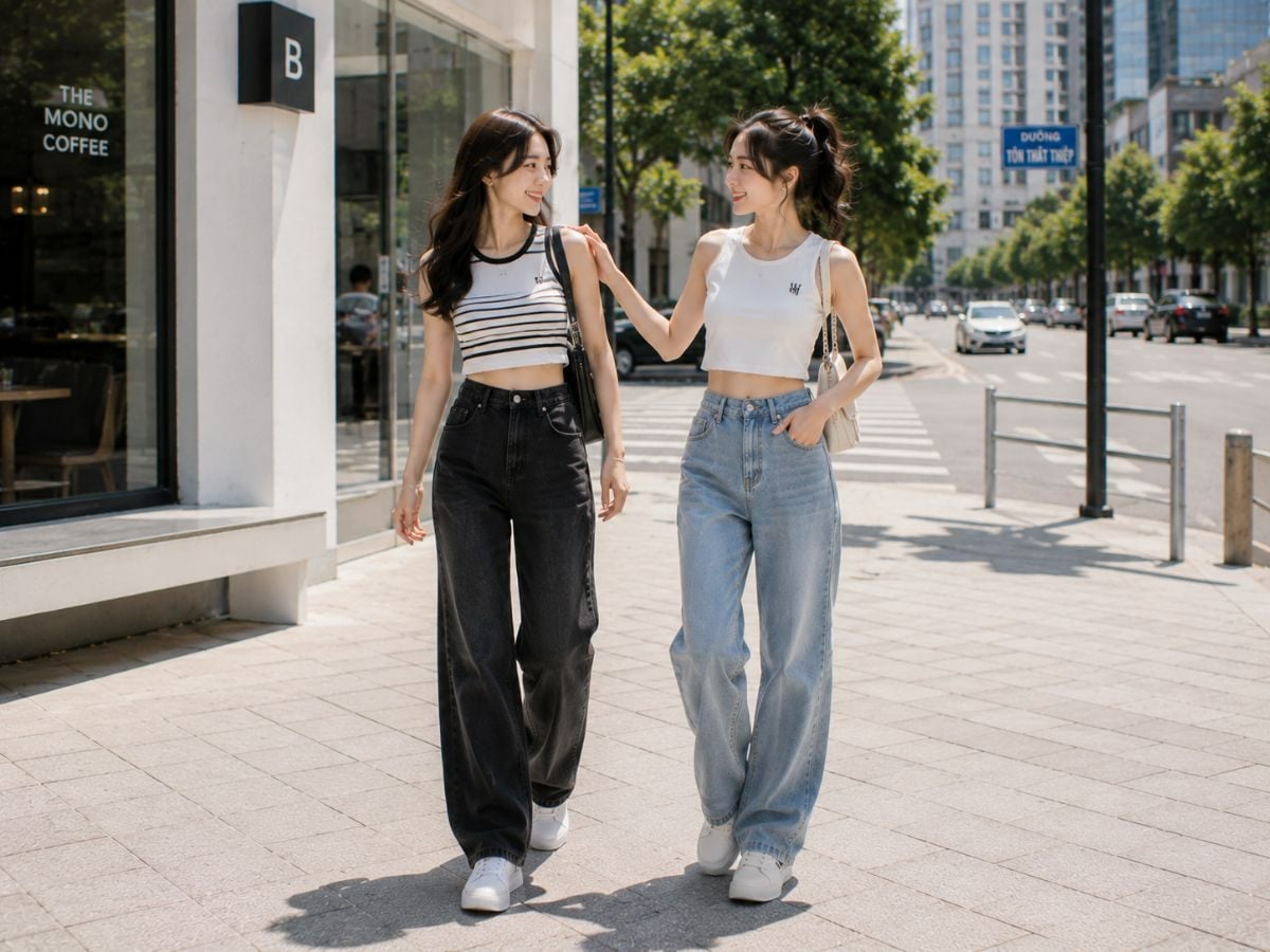 Outfit hẹn hò lần đầu trẻ trung, hiện đại với áo croptop