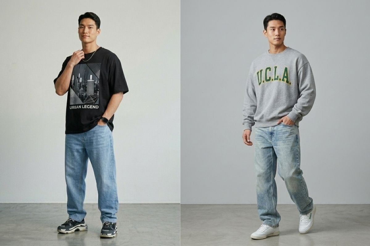 Quần jean baggy đại diện cho phong cách streetwear
