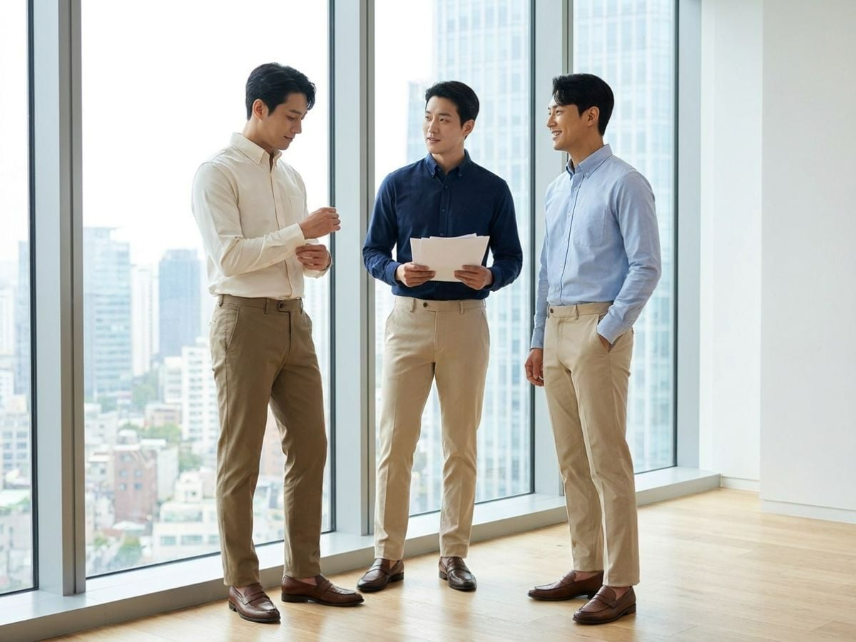 Sơ mi Oxford phối chinos giữ dáng nam tính, chỉn chu