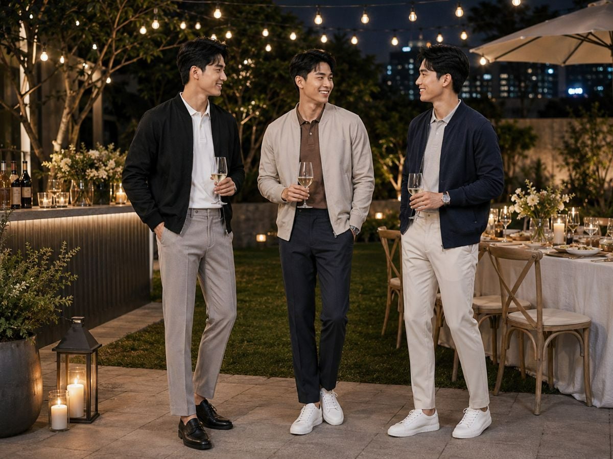 Bomber tối giản phối polo, tạo nét cá tính nhưng vẫn gọn gàng