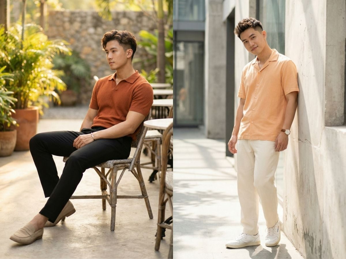 Bạn có thể chọn cho mình set đồ màu cam cho sắc thái trẻ trung, sáng tạo