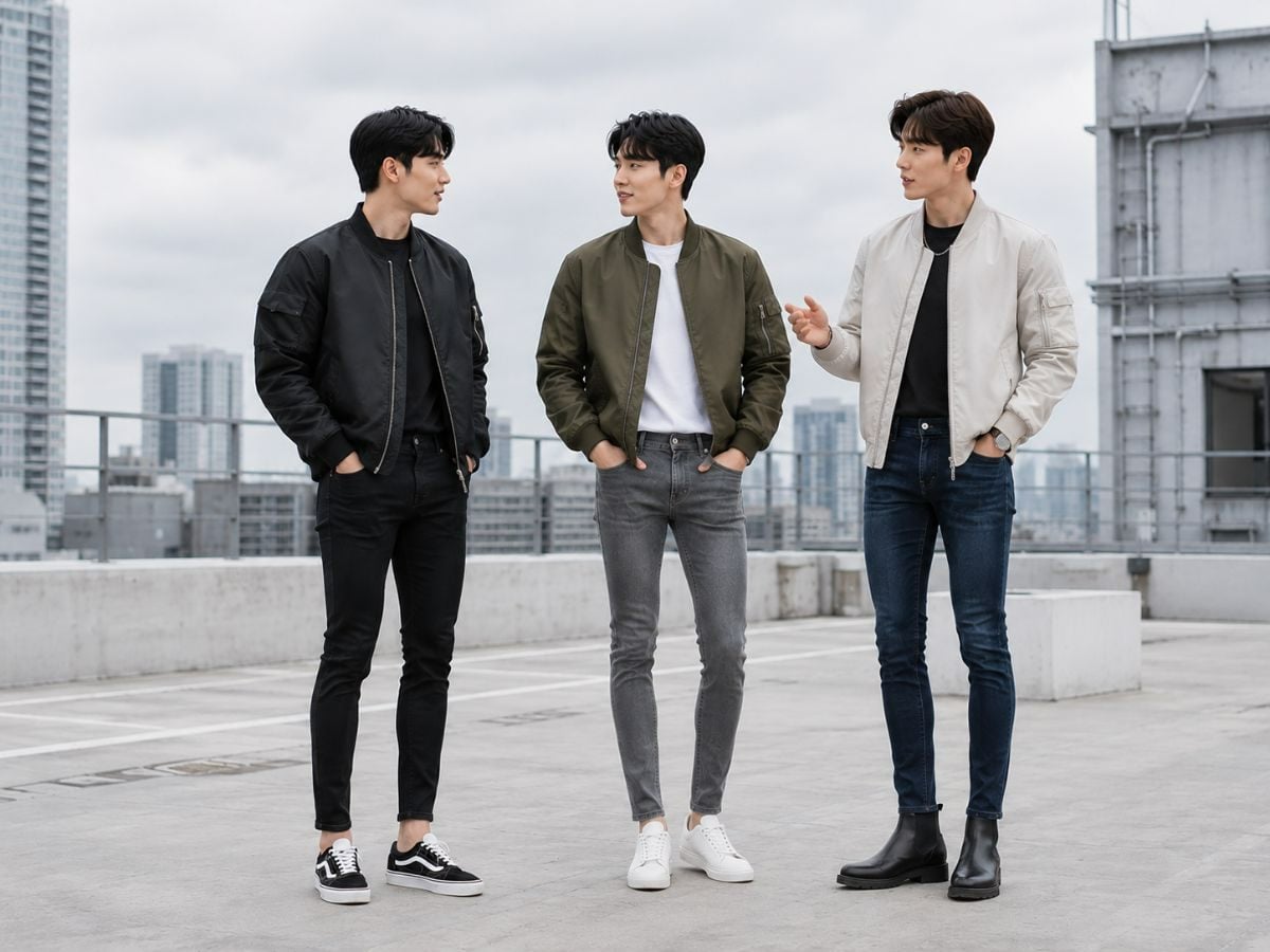 Bomber phối skinny jeans tạo điểm nhấn khỏe khoắn, trẻ trung