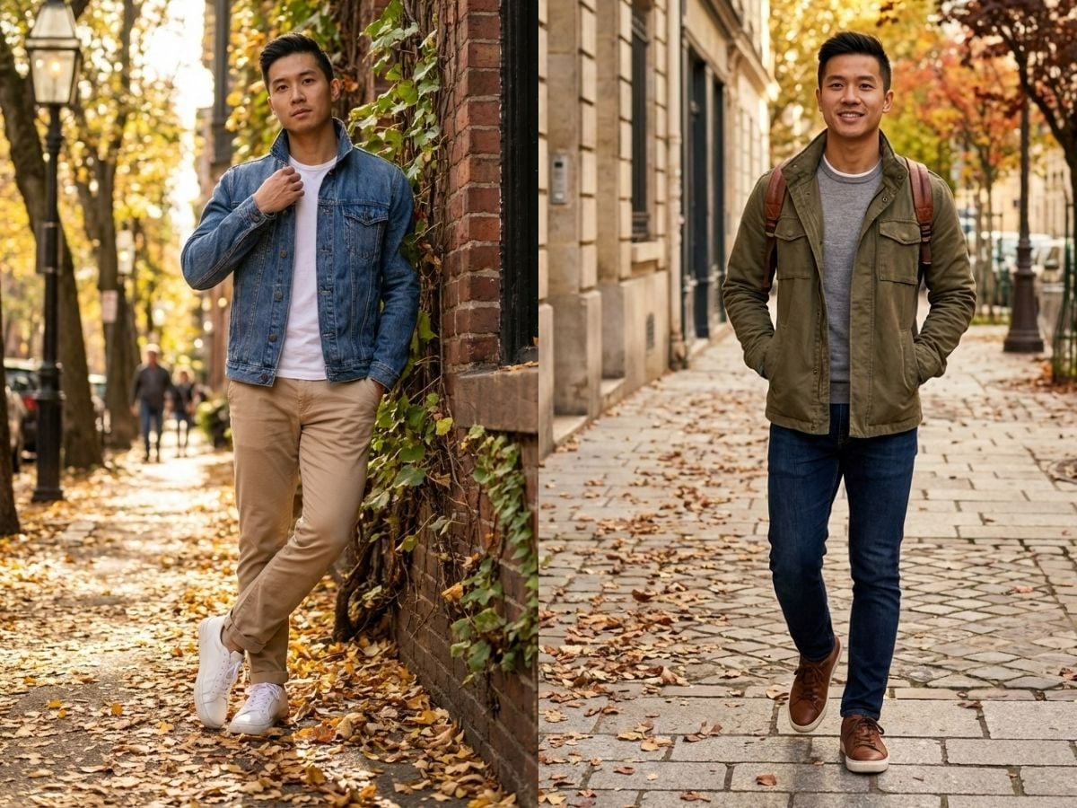 Outfit nam mùa thu thanh lịch