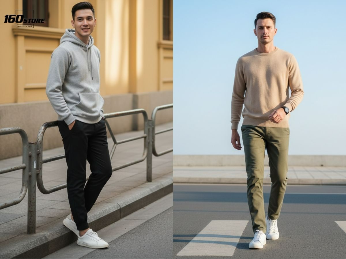 Phối đồ mùa đông cho nam gầy cao 1m7