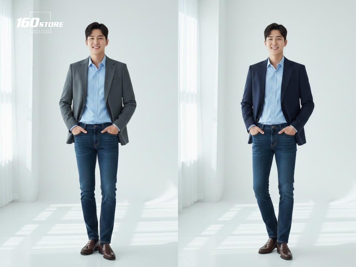 Quần jeans phối blazer trang trọng nhưng vẫn giữ nét trẻ trung