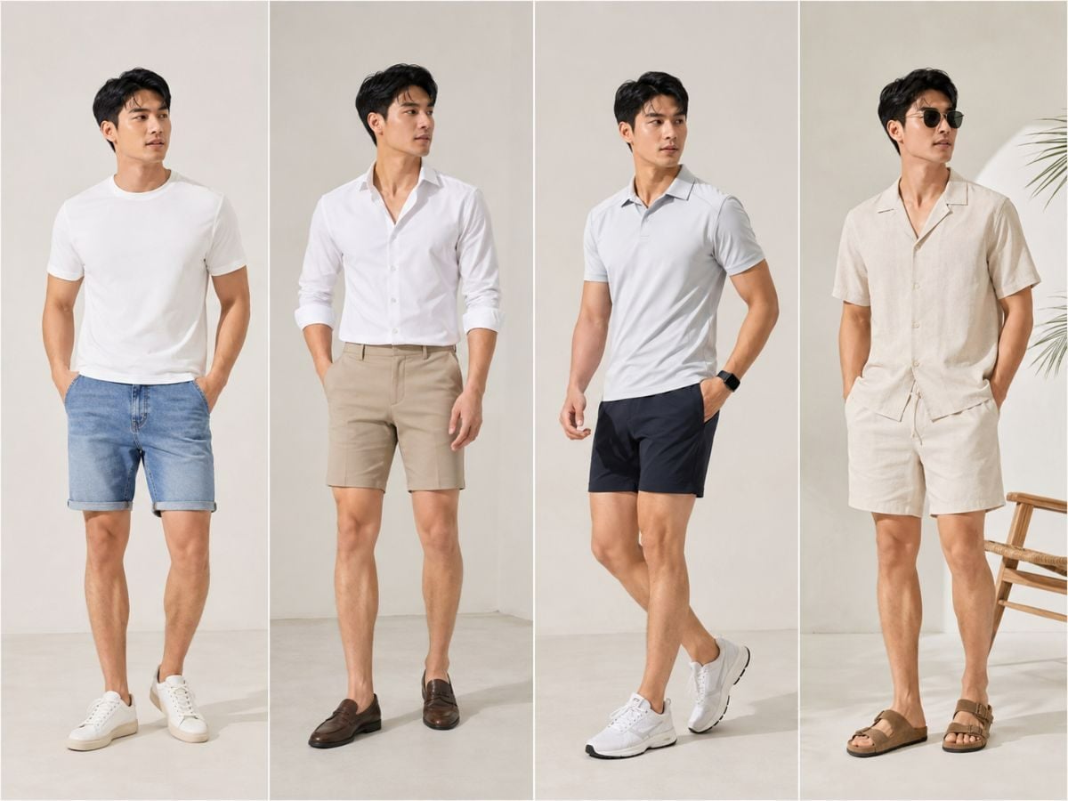 Quần short phối đa dạng phong cách