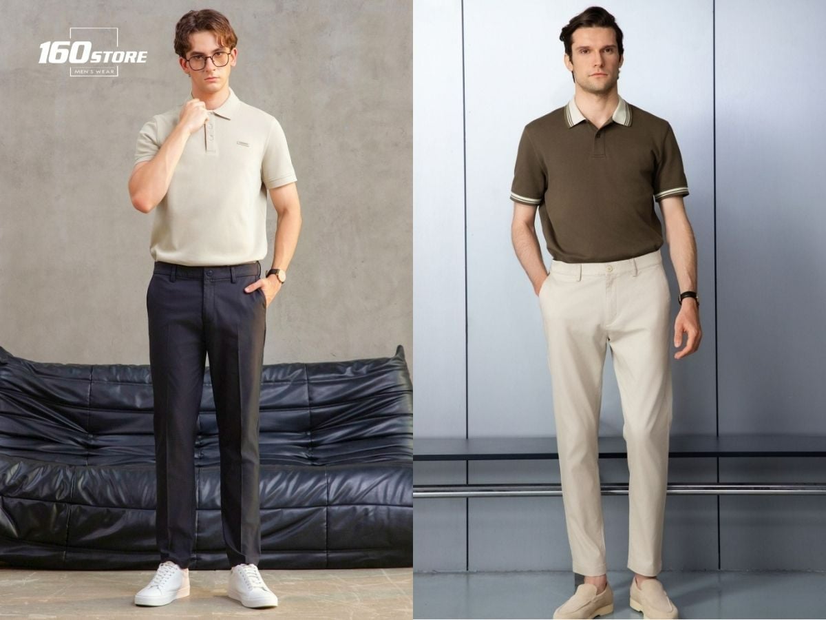 Kết hợp áo polo với quần tây theo phong cách Smart-casual