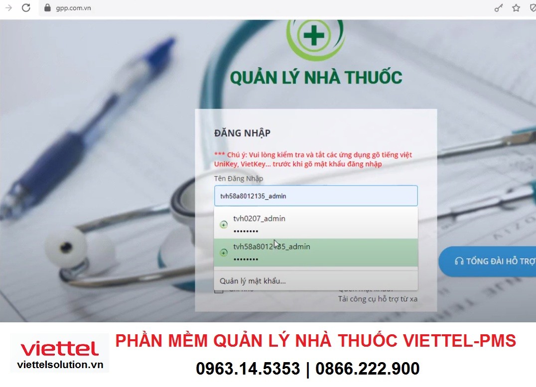 Phần mềm quản lý nhà thuốc&nbsp;Viettel