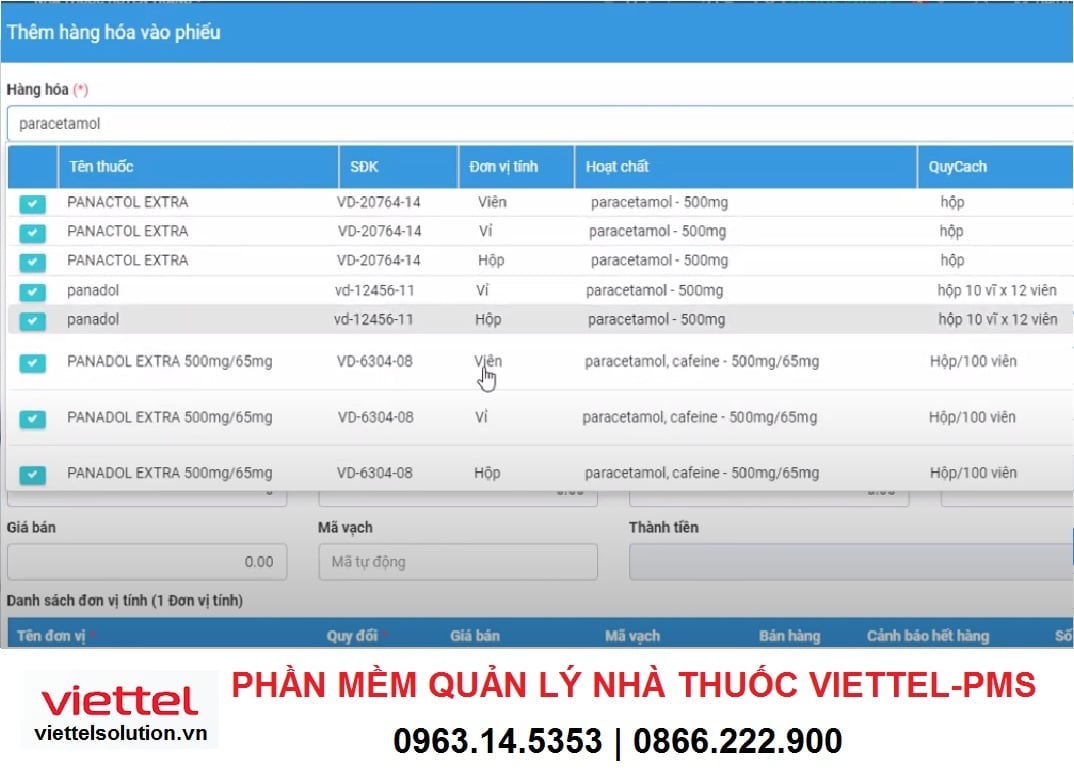 Phần mềm quản lý nhà thuốc&nbsp;Viettel
