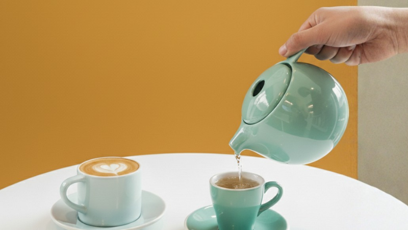 bộ bình trà bằng sứ