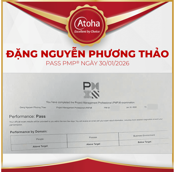 Đặng Nguyễn Phương Thảo pass PMP® ngày 30/01/2026