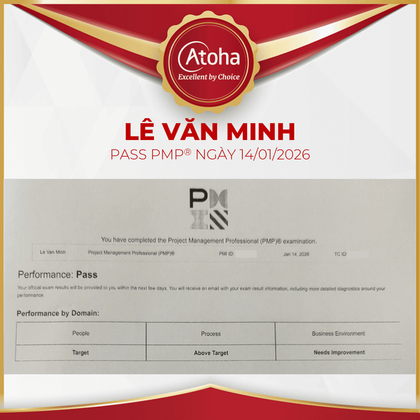 Lê Văn Minhbpass PMP® ngày 14/01/2026