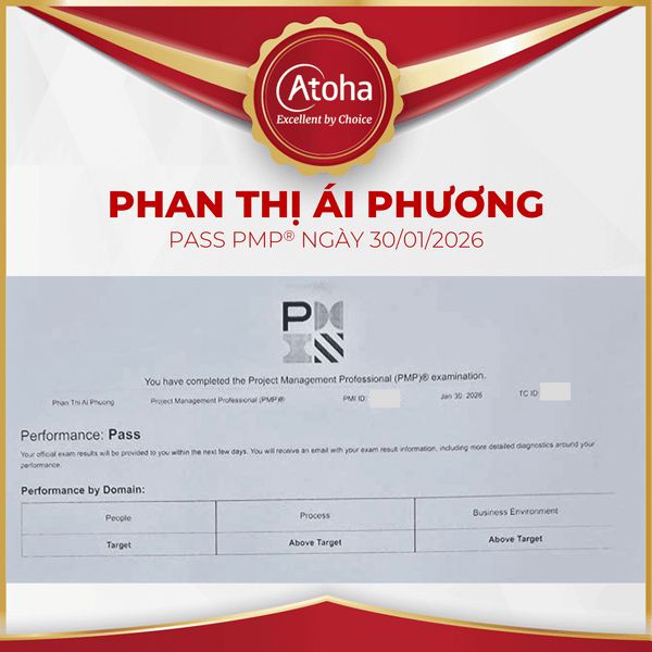 Phan Thị Ái Phương pass PMP® ngày 30/01/2026