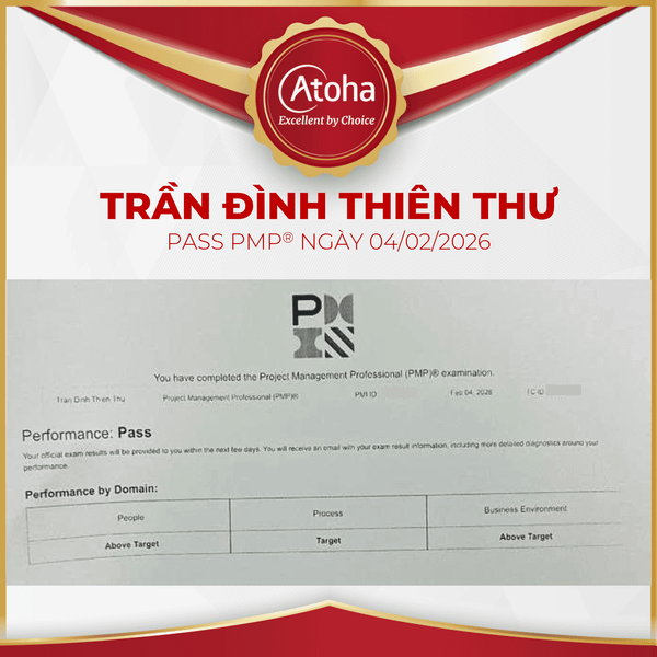 Trần Đình Thiên Thư pass PMP