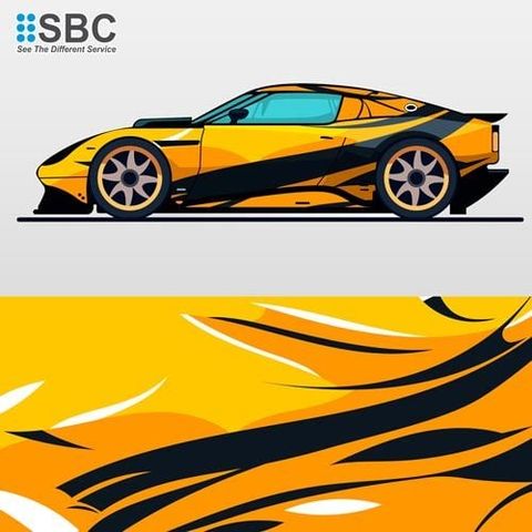 in tem xe ô tô màu cam với máy in tem xe 8 màu Roland VG3 01