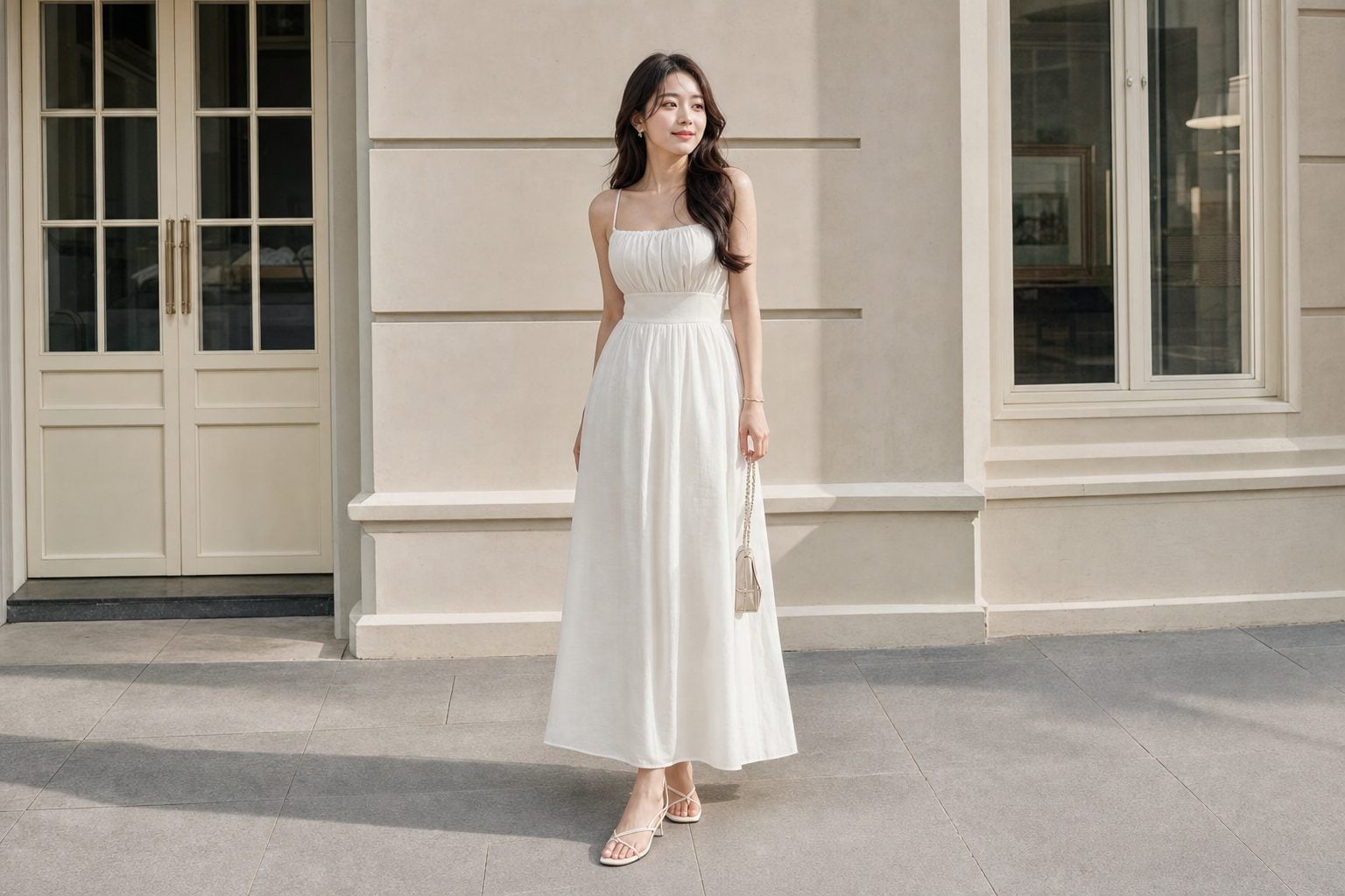 Sandal nhẹ phối cùng đầm maxi đi biển