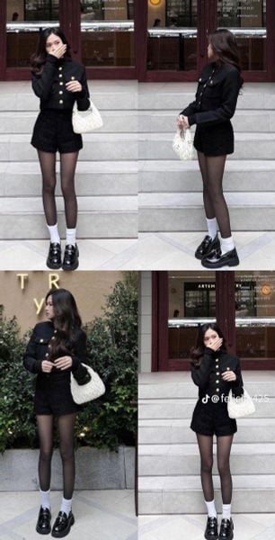 Mix đồ với giày oxford nữ - quần short