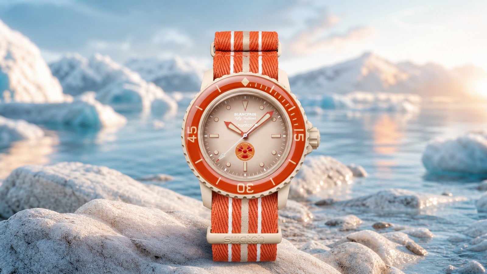 Blancpain x Swatch Arctic Ocean tông lạnh hiện đại