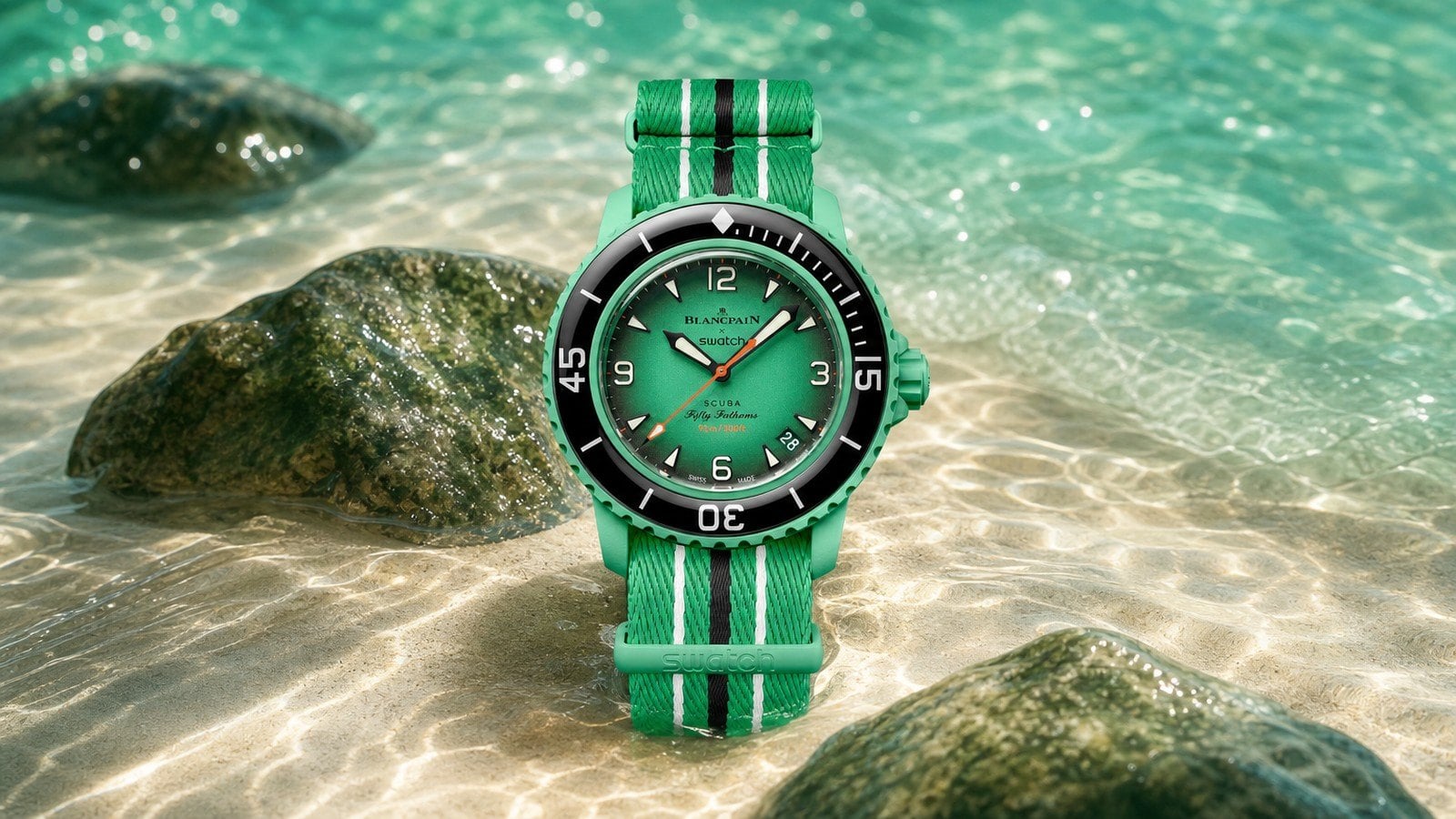 Blancpain x Swatch Indian Ocean xanh lục sống động