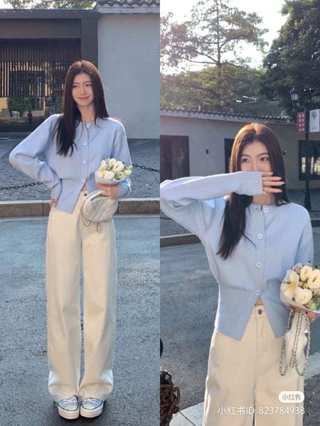 20 cách phối màu quần áo nữ và chọn màu Xanh baby + Be