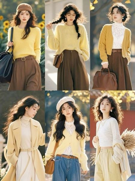 20 cách phối màu quần áo nữ với outfit mùa xuân