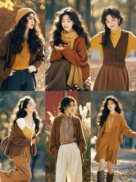 20 cách phối màu quần áo nữ với outfit Mùa thu