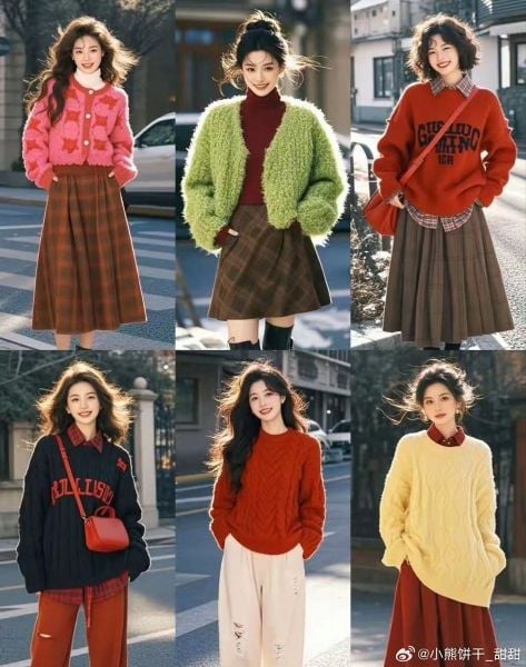 20 cách phối màu quần áo nữ với outfit Mùa đông