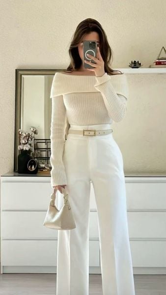 20 cách phối màu quần áo nữ và chọn màu Trắng + Be